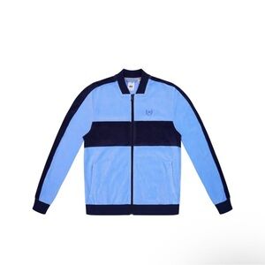 Puma TMC Nipsey Hussle Blue Velour Colorblock  All Star Track Jacket Medium NWT